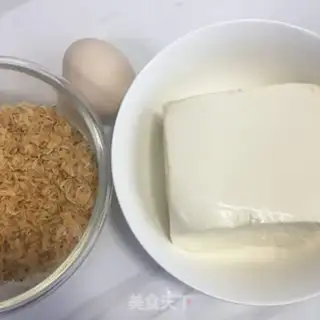 Make Egg shrimp skin, tofu step 0