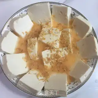 Make Egg shrimp skin, tofu step 1