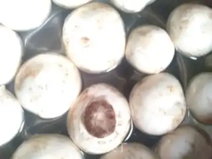 Make White mushroom corn step 2