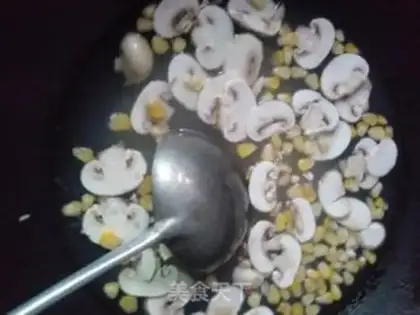 Make White mushroom corn step 3