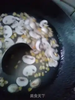 Make White mushroom corn step 4
