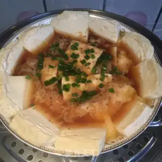 Make Egg shrimp skin, tofu step 4