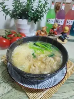 Make The spinach cloud swallows noodle soup step 7