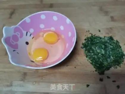 Make Fried omelet egg and wheat step 1