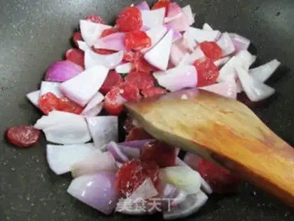Make Sausage fried onions step 4