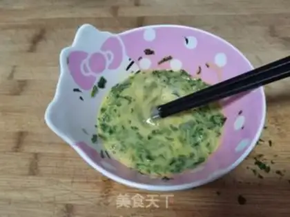 Make Fried omelet egg and wheat step 2