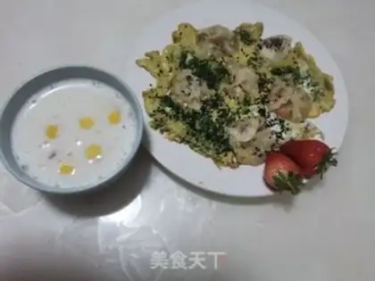 Make Fried omelet egg and wheat step 8