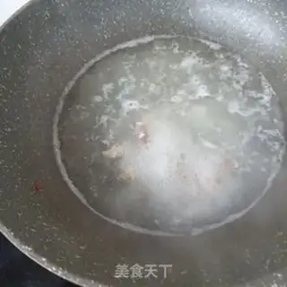Make Peas and duck blood fan soup step 4