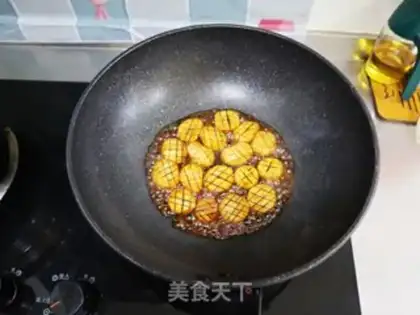 Make Puffing almond mushrooms step 4