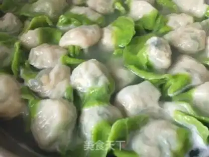Make Spinach egg powdered double-coloured dumplings step 11