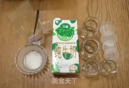 Make Jelly milk pudding step 0