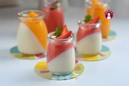 Make Jelly milk pudding step 12