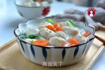 Make Carrot fishball fan soup step 7
