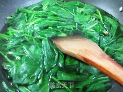 Make Duck-blooded spinach step 4