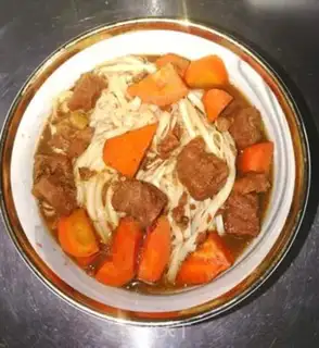 Make Red beef noodles step 8