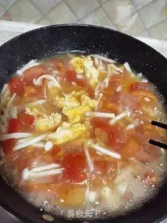 Make Tomato tofu mushroom soup step 18