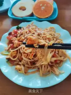 Make Tomato egg noodles step 12