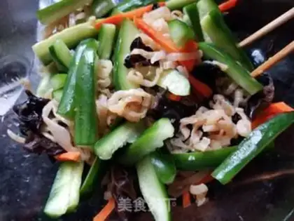 Make The cucumbers platter step 9
