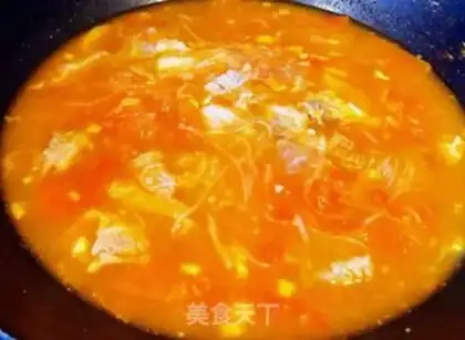 Make Tomato beef fan soup step 8