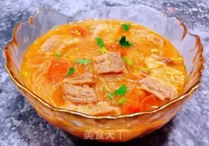 Make Tomato beef fan soup step 10