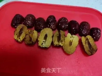 Make Corn paste red-swee dates step 18