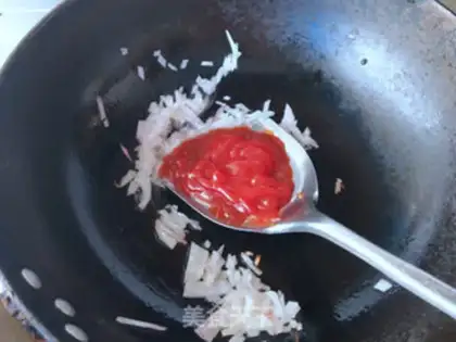 Make Beefball rice with eggplant juice step 3