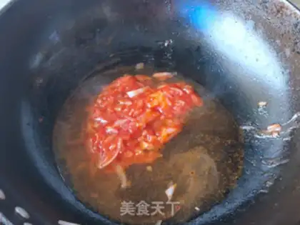 Make Beefball rice with eggplant juice step 4