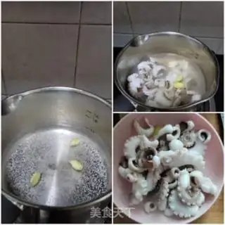 Make Garlic fried octopus step 2