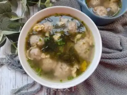 Make ♪ Purple meatball soup ♪ step 13