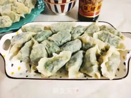 Make Spinach egg dumplings step 13