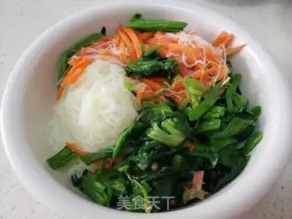 Make A spinach radish fan step 7