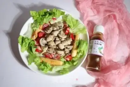 Make Ham mushroom salad step 7