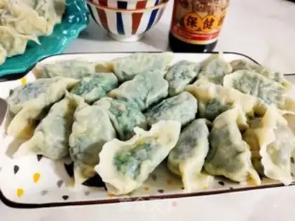 Make Spinach egg dumplings step 16