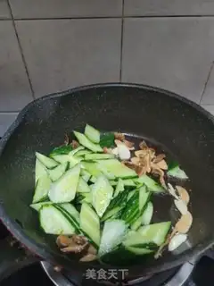 Make Flaming mushroom eggs and cucumbers step 5