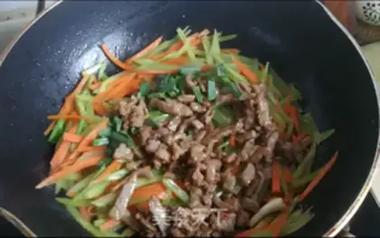 Make Carrot beef step 4
