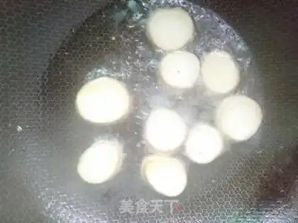 Make Puffing almond mushrooms step 4