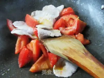 Make Tomato fried meat step 5