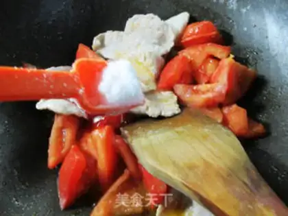 Make Tomato fried meat step 7