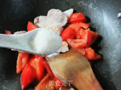 Make Tomato fried meat step 8