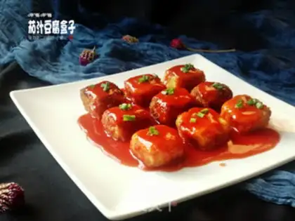 Make Cheese juice tofu box step 16
