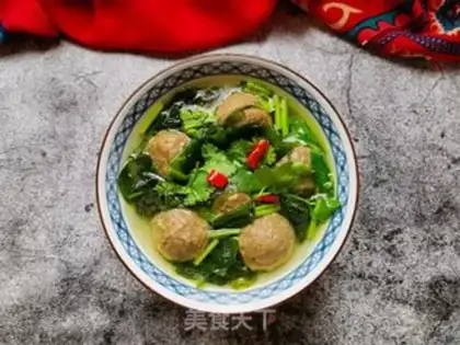 Make Beefballs, seaweed soup step 12