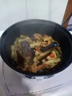 Make Salt fish eggplant step 11
