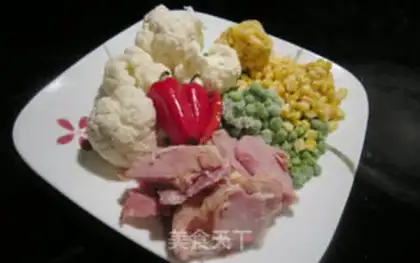 Make Ham vegetable grains step 0