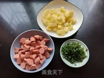 Make Spud ham sausages step 0