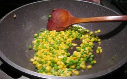Make Ham vegetable grains step 2