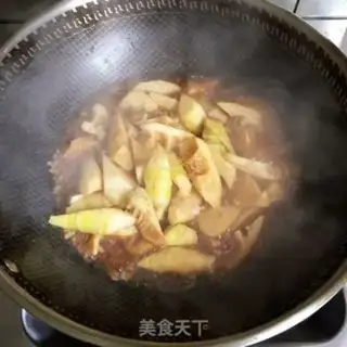 Make The meat and bamboo step 6