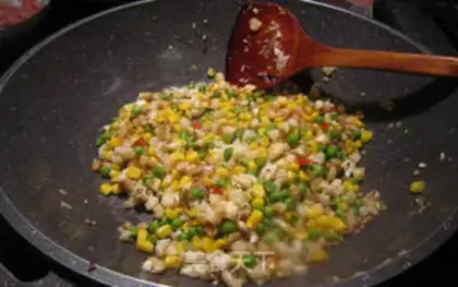 Make Ham vegetable grains step 7