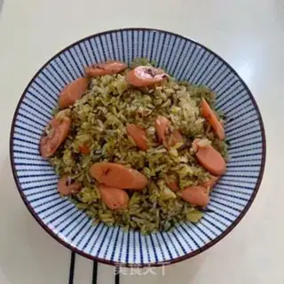 Make Sodium ham and sausage fried rice step 6