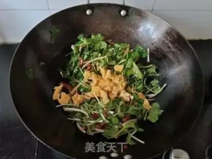 Make Chicken pork fried eggs step 7