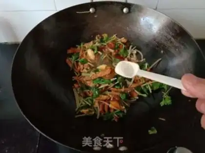 Make Chicken pork fried eggs step 8